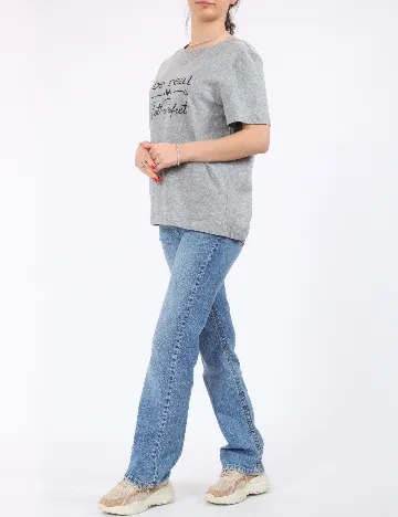 Tricou Pieces, gri