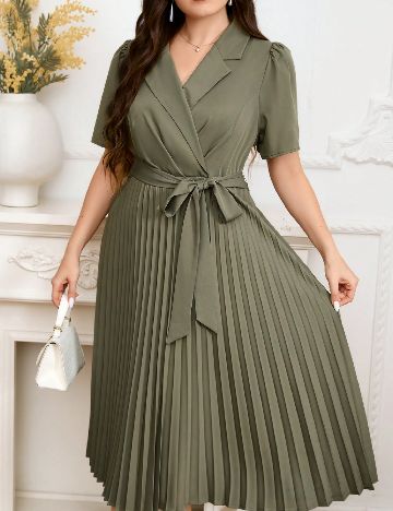 Rochie medie SHEIN CURVE, verde