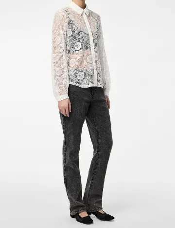 Camasa Pieces, alb
