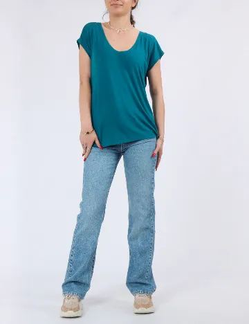 Tricou Pieces, albastru Albastru