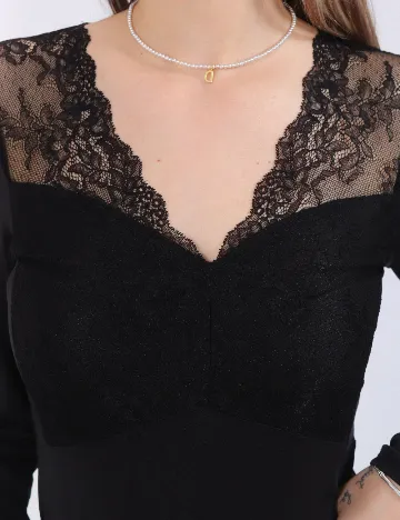 Bluza Pieces, negru Negru