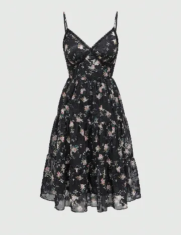 Rochie medie Romwe, negru