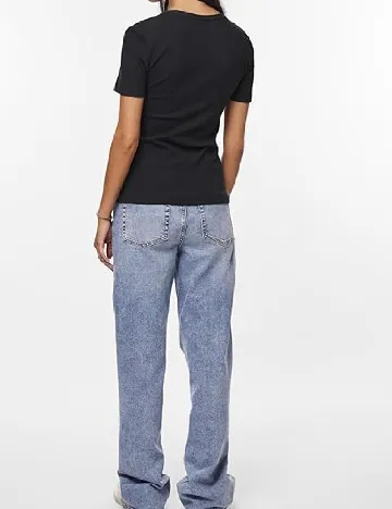 Tricou Pieces, negru Negru