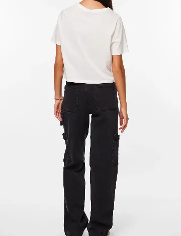 Tricou Pieces, alb