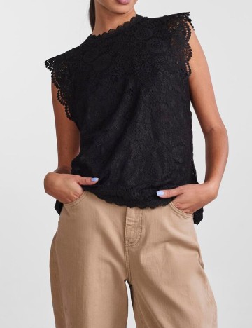 Bluza Pieces, negru