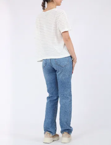 Tricou Pieces, alb