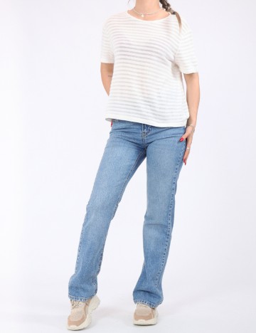Tricou Pieces, alb
