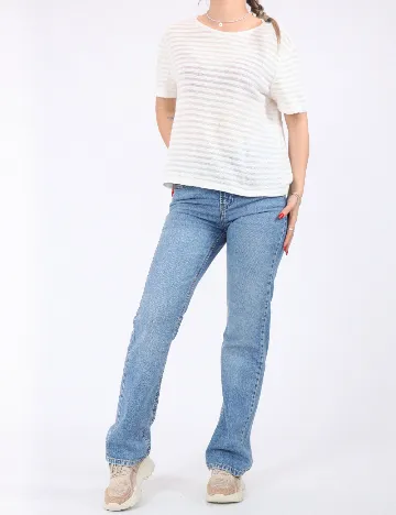 Tricou Pieces, alb