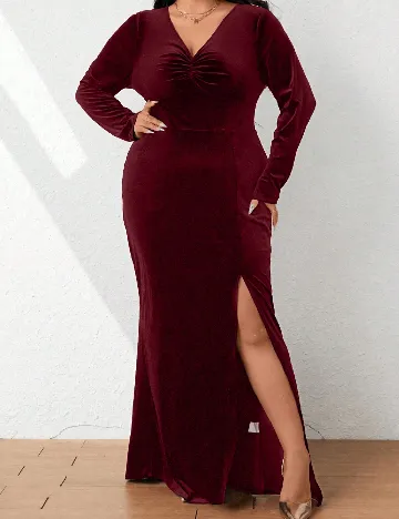 Rochie lunga SHEIN CURVE, grena