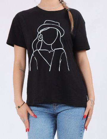 Tricou Pieces, negru