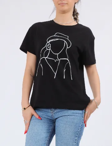 Tricou Pieces, negru