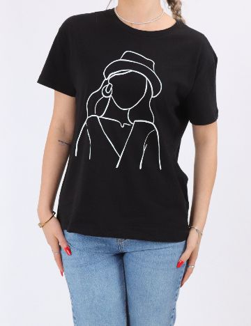 Tricou Pieces, negru