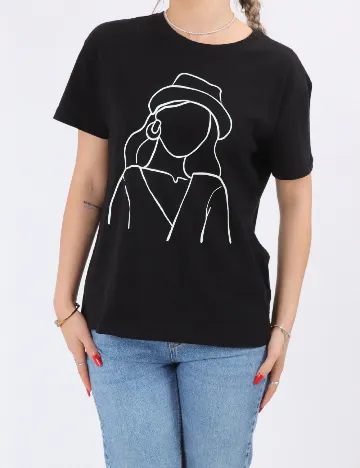 Tricou Pieces, negru