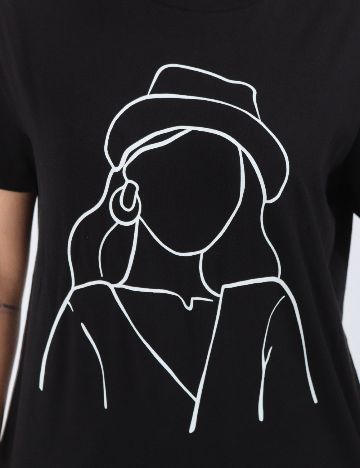 Tricou Pieces, negru