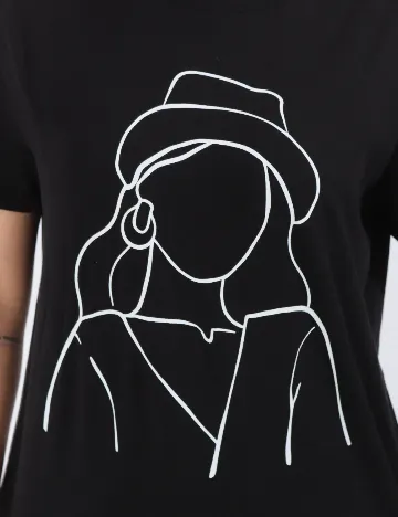 Tricou Pieces, negru