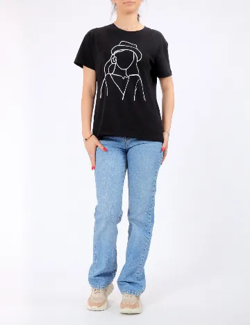 Tricou Pieces, negru
