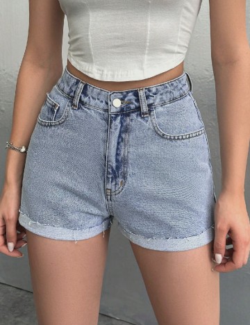 Pantaloni scurti SHEIN, bleu