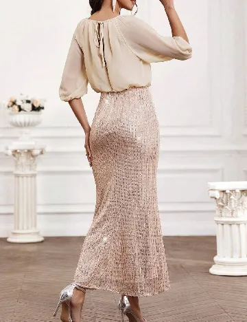 Rochie lunga SHEIN, crem Crem