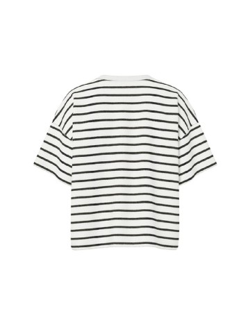 Tricou Pieces, alb/negru
