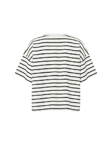 Tricou Pieces, alb/negru