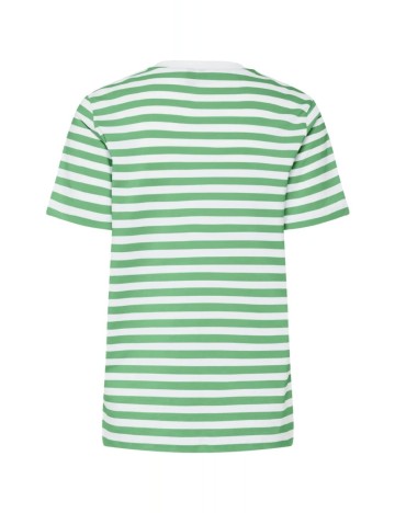 Tricou Pieces, verde/alb