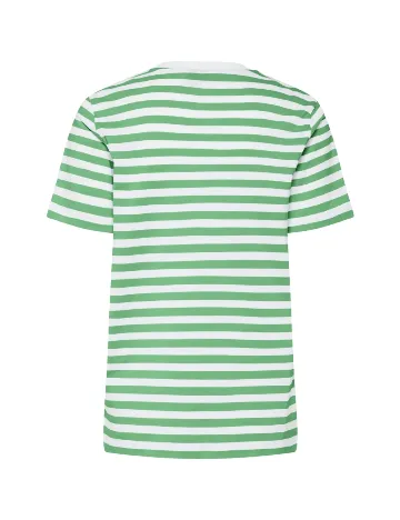 Tricou Pieces, verde/alb