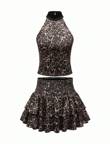 Compleu Romwe, animal print