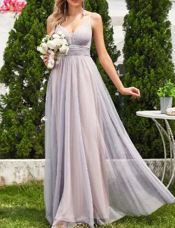 Rochie lunga Ever-Pretty, gri