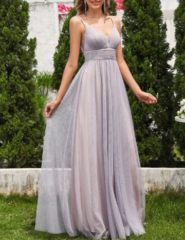Rochie lunga Ever-Pretty, gri