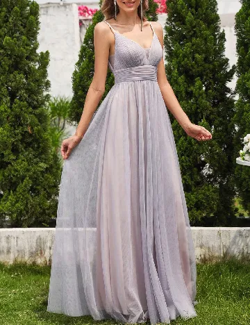 Rochie lunga Ever-Pretty, gri