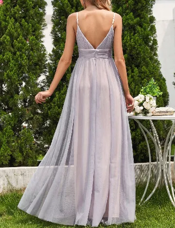 Rochie lunga Ever-Pretty, gri