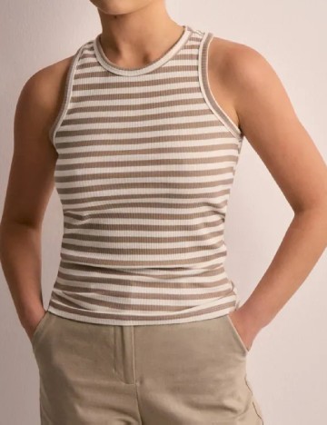 Top Pieces, alb/maro