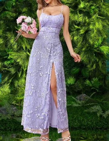 Rochie lunga Double Crazy, mov