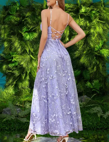 Rochie lunga Double Crazy, mov
