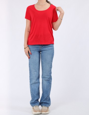 Tricou Pieces, rosu