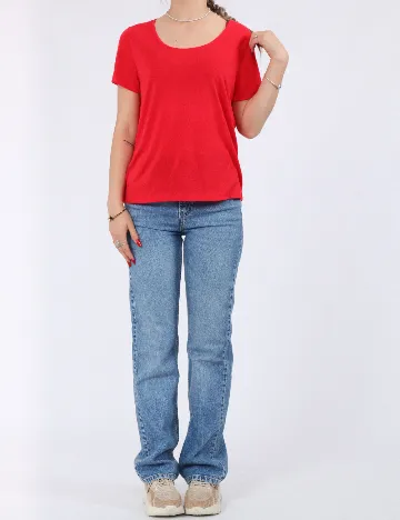 Tricou Pieces, rosu