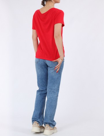 Tricou Pieces, rosu