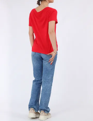 Tricou Pieces, rosu