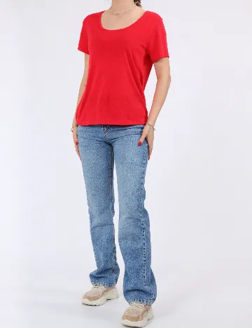 Tricou Pieces, rosu