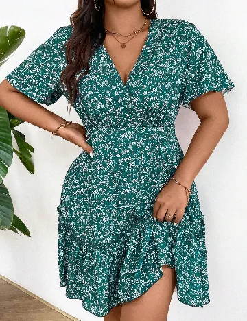 Rochie scurta SHEIN CURVE, verde