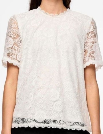 Bluza Pieces, alb