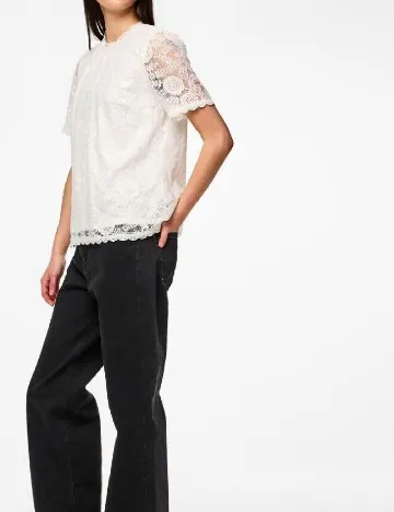 Bluza Pieces, alb