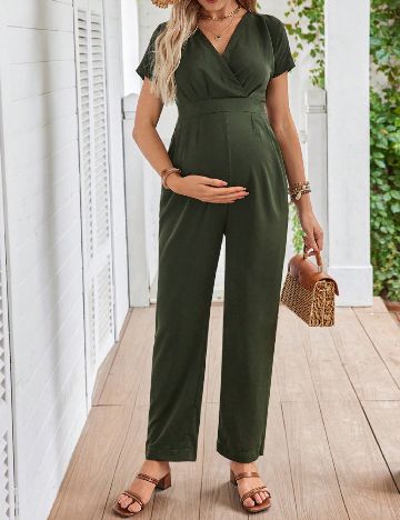 Salopeta SHEIN Maternity, verde