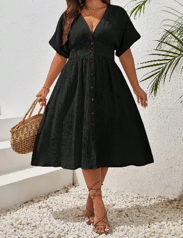 Rochie medie SHEIN CURVE, negru
