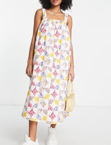 Rochie medie ASOS, alb