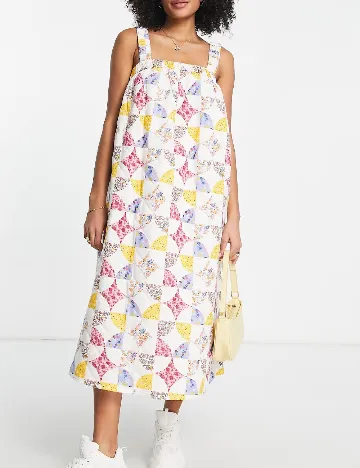 Rochie medie ASOS, alb