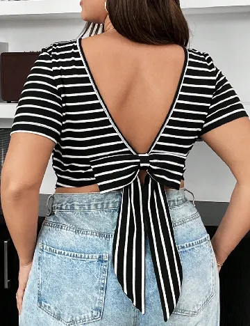Top SHEIN CURVE, negru
