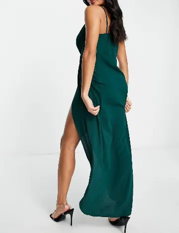 Rochie lunga Femme Luxe, verde