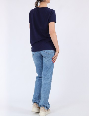 Tricou Pieces, bleumarin
