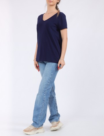 Tricou Pieces, bleumarin